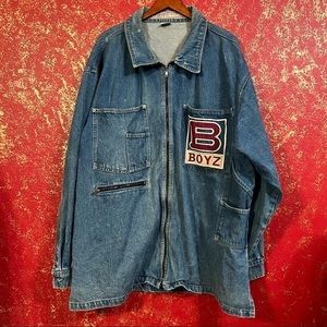 BAD BOYZ BAD BOYS Women Men Vintage 80’s 90’s Y2K Jeans Denim Jacket XXL
